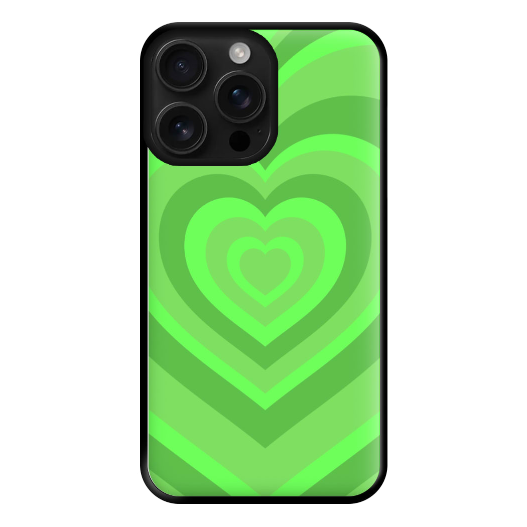 Green - Colourful Hearts Phone Case