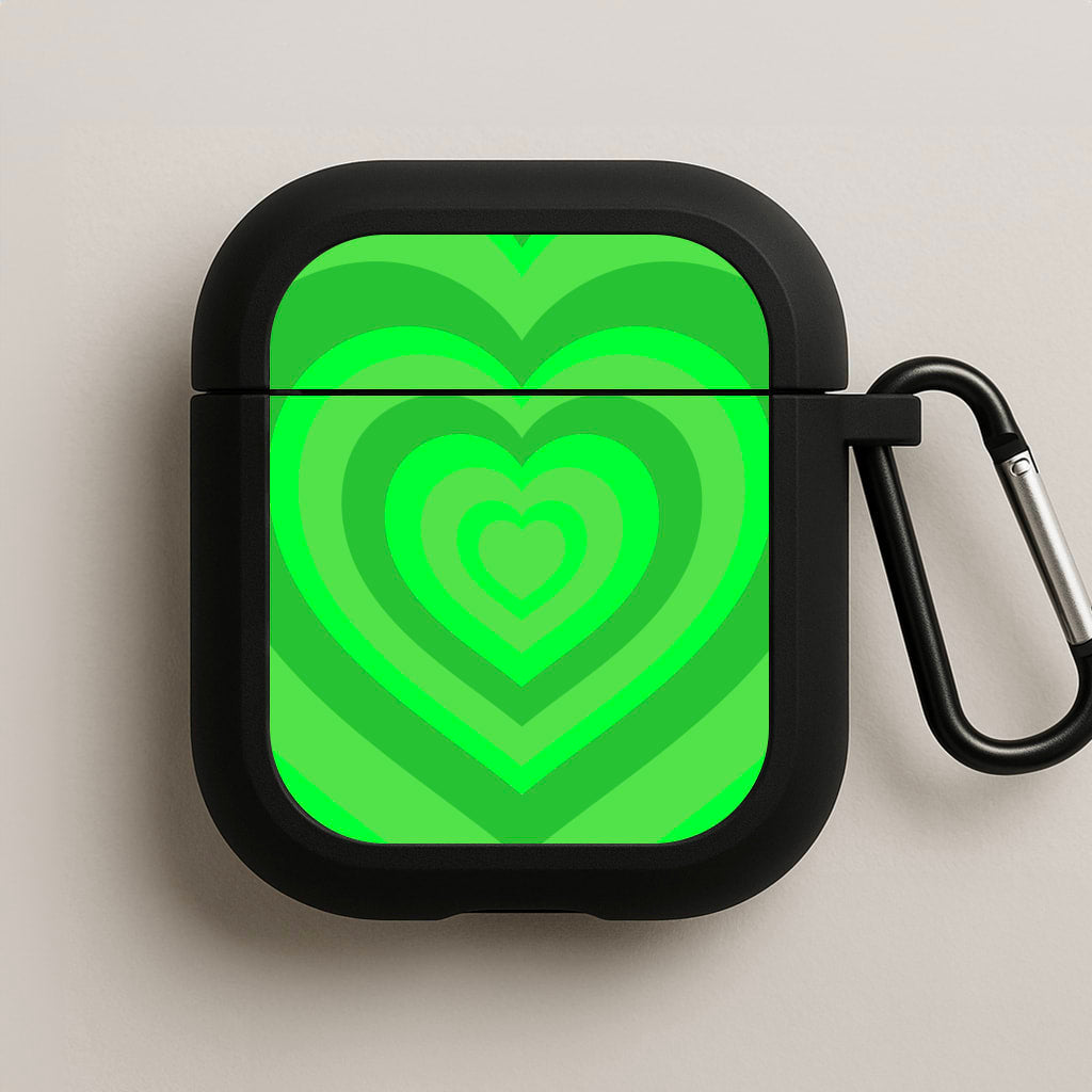 Green - Colourful Hearts AirPods Case