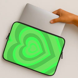 Green - Colourful Hearts MacBook Case