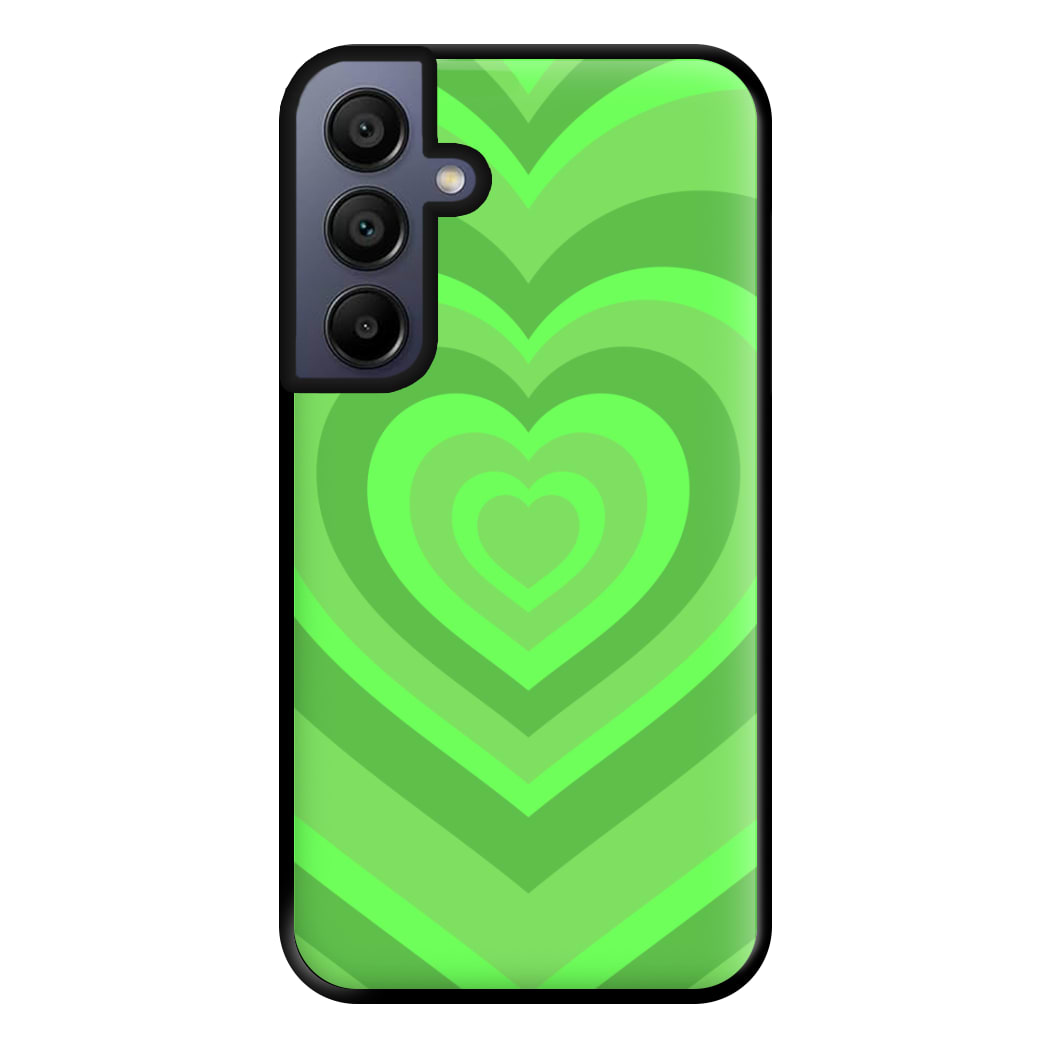 Green - Colourful Hearts Phone Case for Galaxy A15