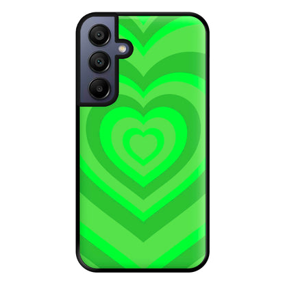 Green - Colourful Hearts Phone Case for Galaxy A15