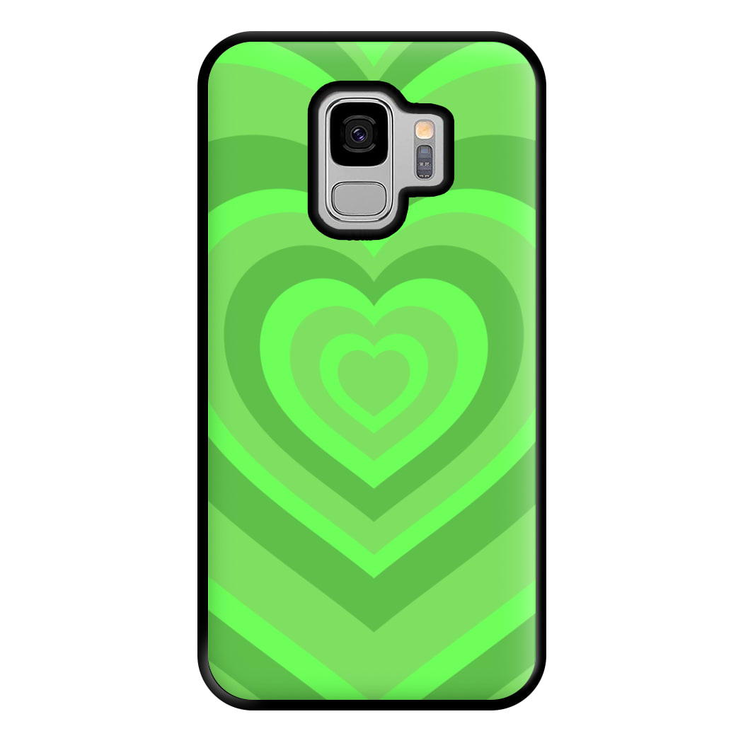 Green - Colourful Hearts Phone Case for Galaxy S9 Plus