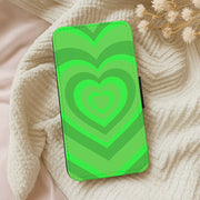 Green - Colourful Hearts Flip / Wallet Phone Case 5