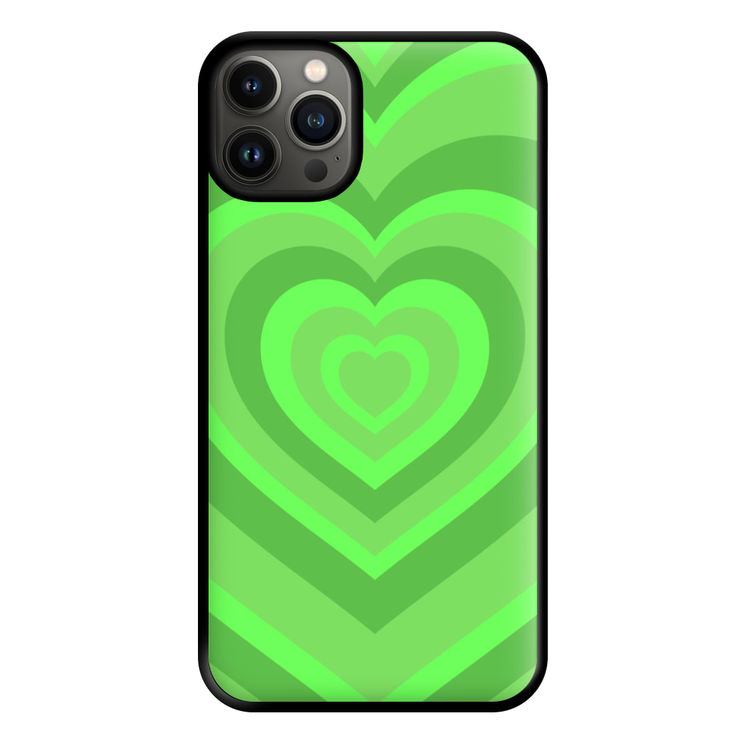 Green - Colourful Hearts Phone Case for iPhone 13