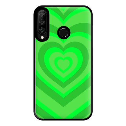 Green - Colourful Hearts Phone Case for Huawei P30 Lite