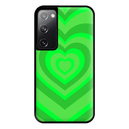 Green - Colourful Hearts Phone Case for Galaxy S20