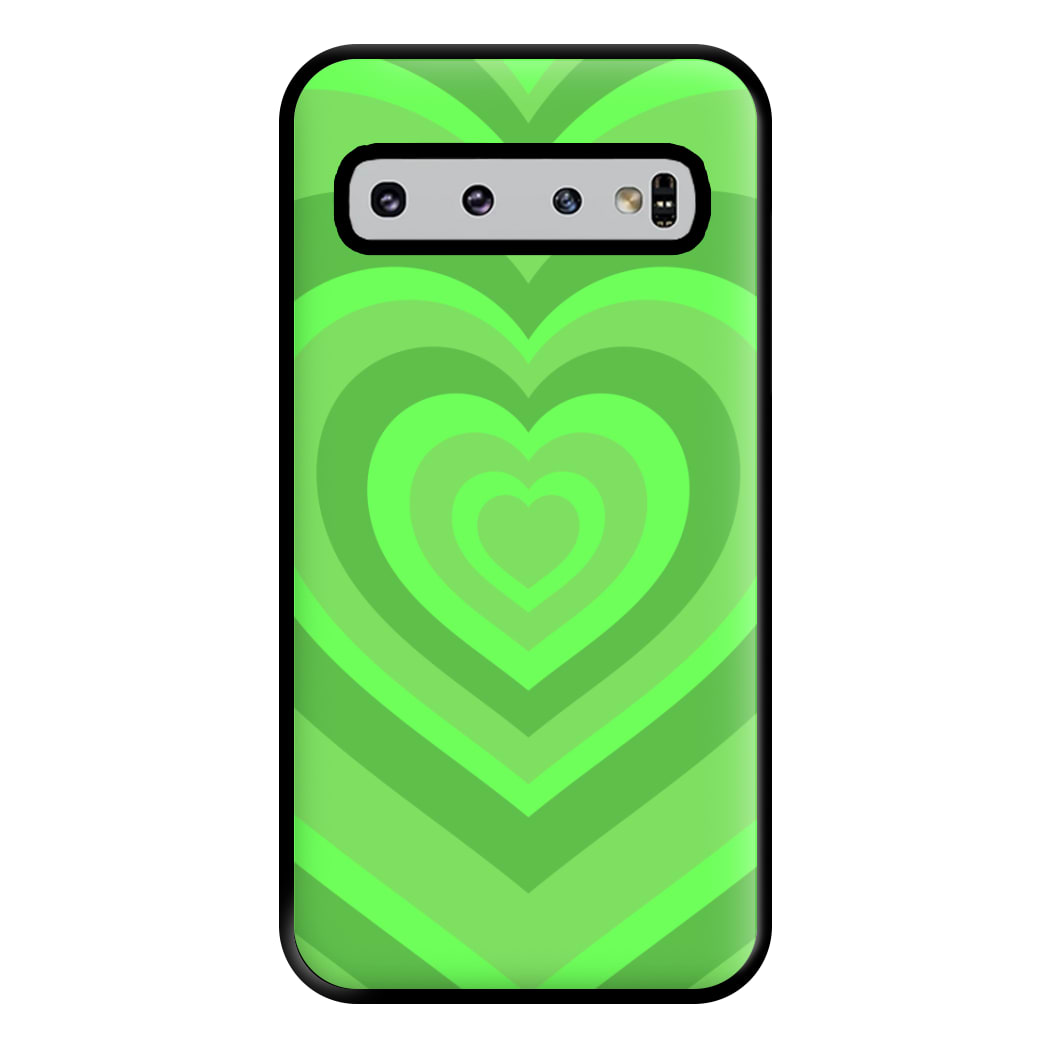 Green - Colourful Hearts Phone Case for Galaxy S10 Plus