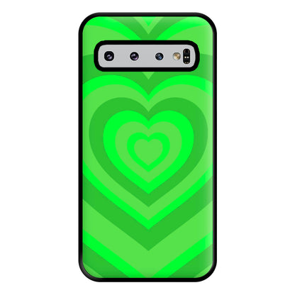 Green - Colourful Hearts Phone Case for Galaxy S10 Plus