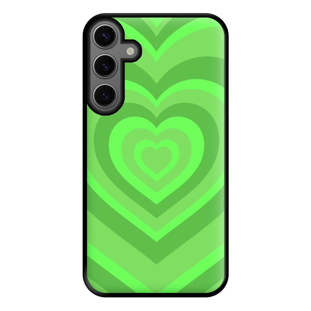 Green - Colourful Hearts Phone Case for Galaxy S23FE