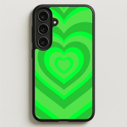 Green - Colourful Hearts Phone Case for Galaxy S25FE