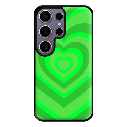 Green - Colourful Hearts Phone Case for Galaxy S25 Ultra