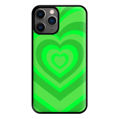 Green - Colourful Hearts Phone Case for iPhone 12 Pro Max