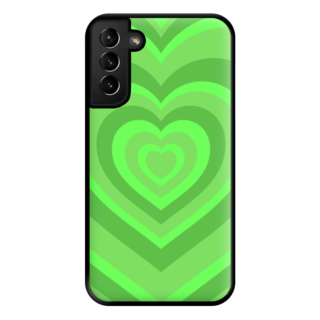 Green - Colourful Hearts Phone Case for Galaxy S21 Plus