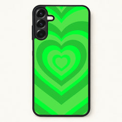 Green - Colourful Hearts Phone Case for Galaxy A57