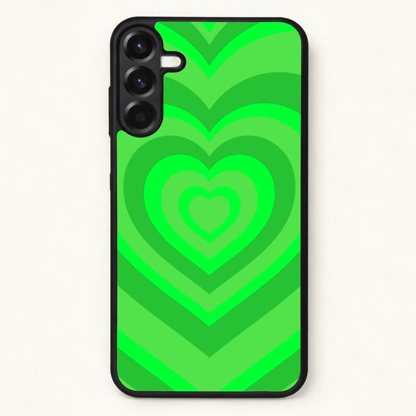 Green - Colourful Hearts Phone Case for Galaxy A57