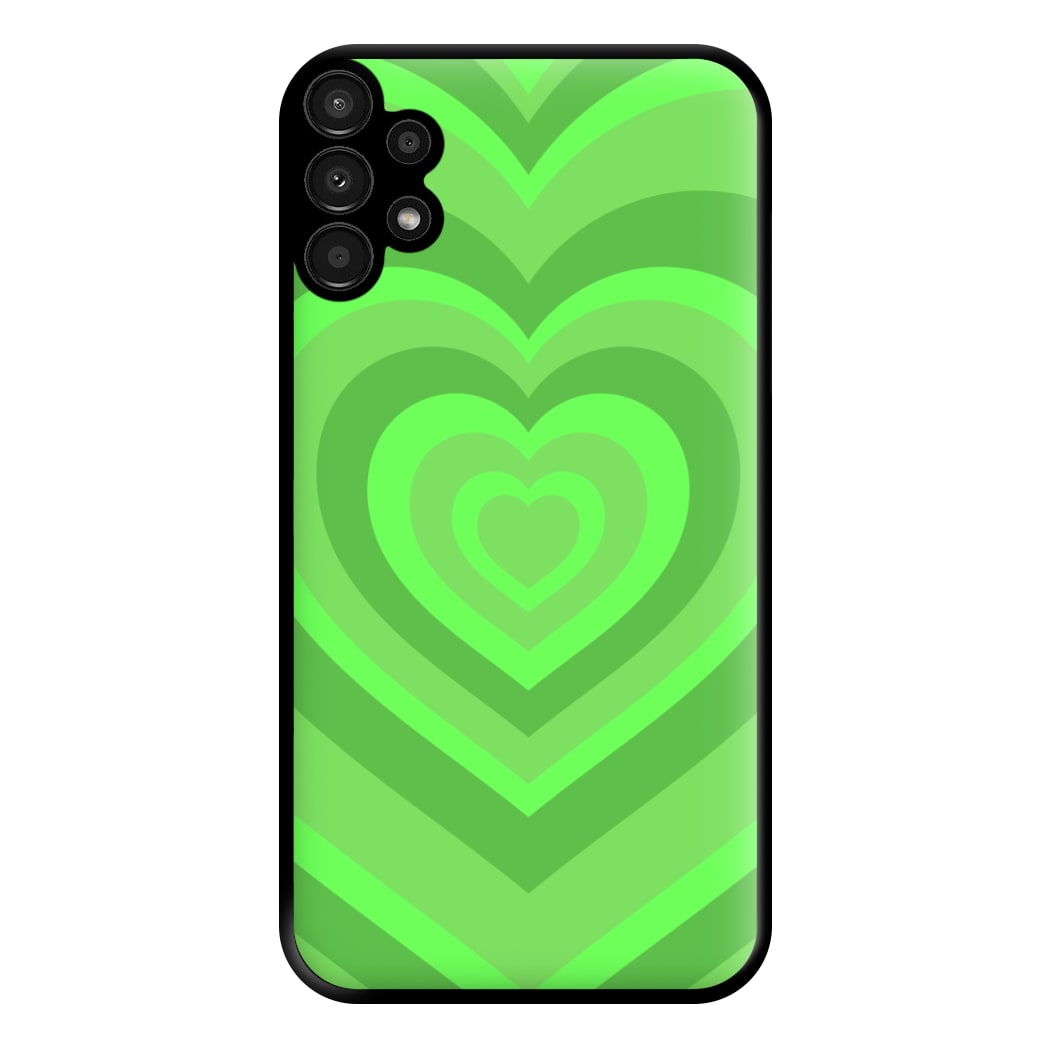 Green - Colourful Hearts Phone Case for Galaxy A13