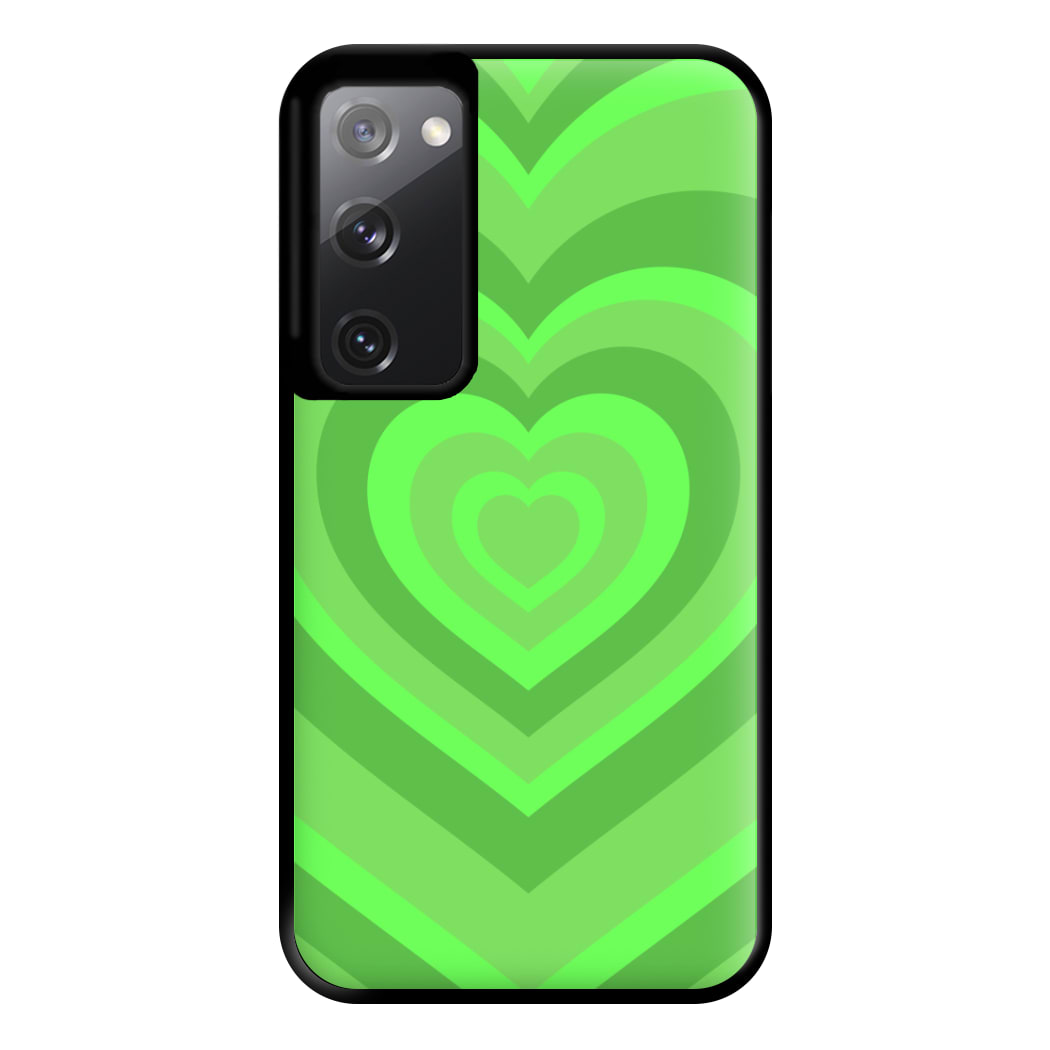 Green - Colourful Hearts Phone Case for Galaxy S20FE