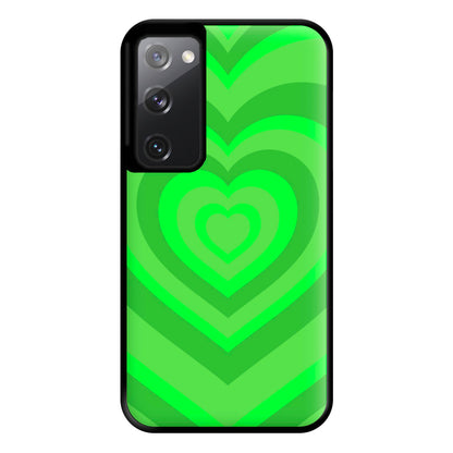 Green - Colourful Hearts Phone Case for Galaxy S20FE