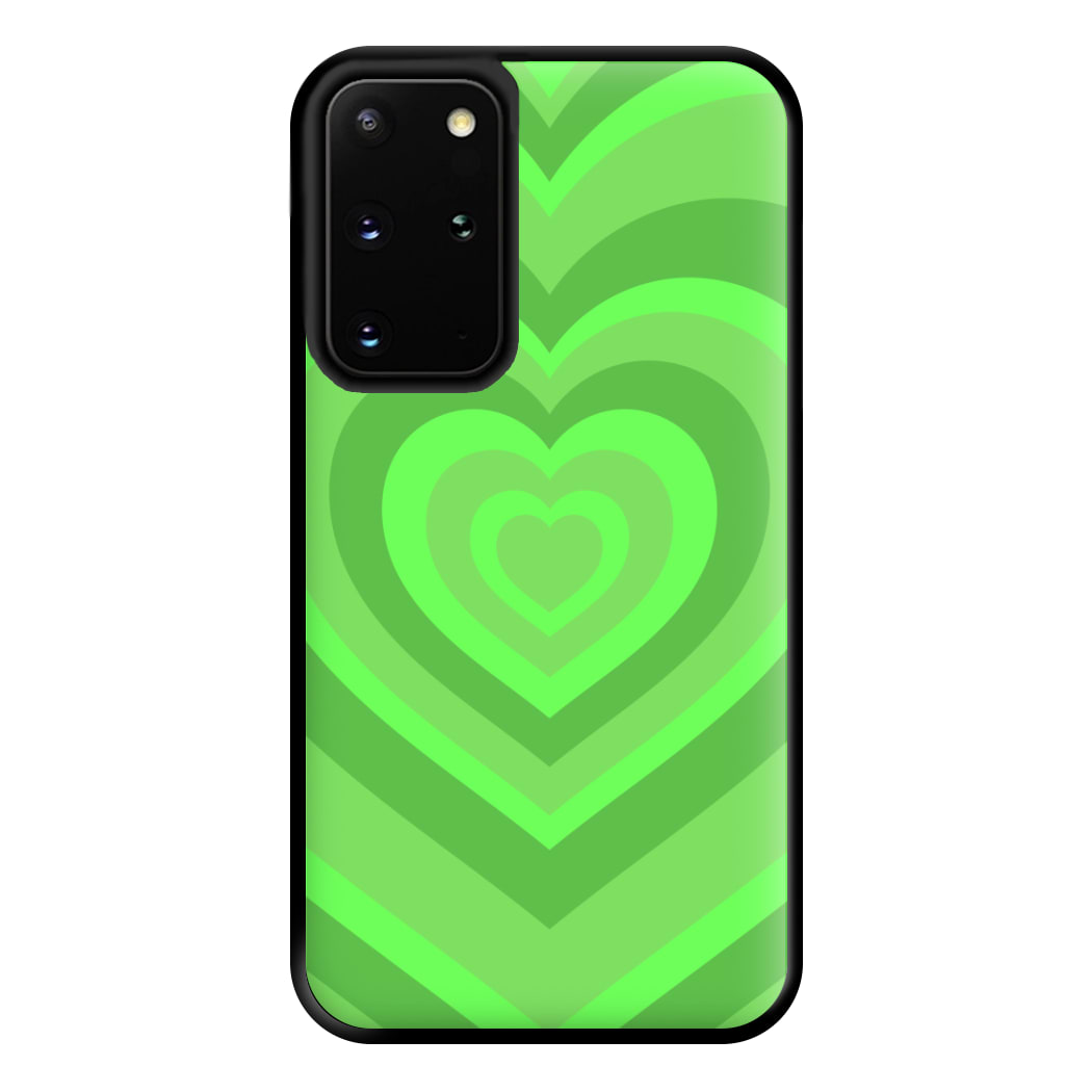 Green - Colourful Hearts Phone Case for Galaxy S20 Plus