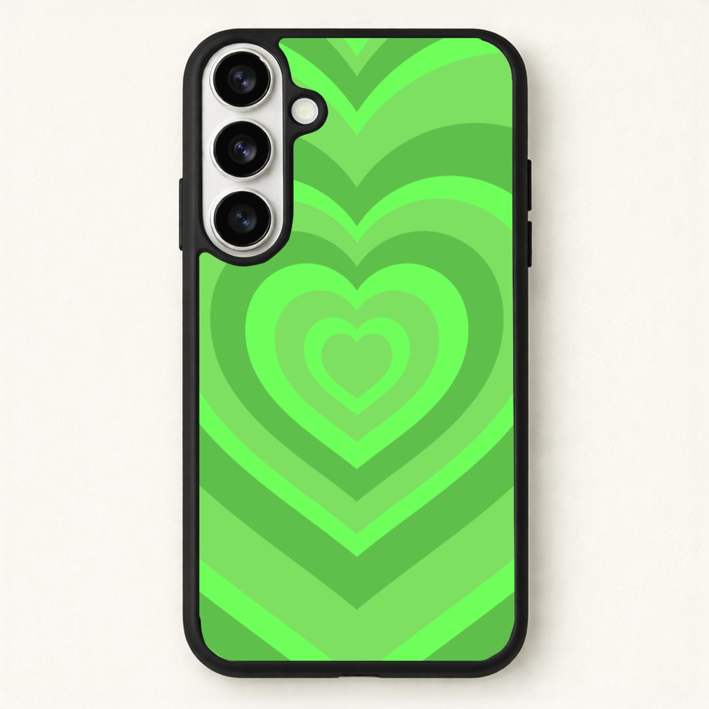 Green - Colourful Hearts Phone Case for Galaxy S26