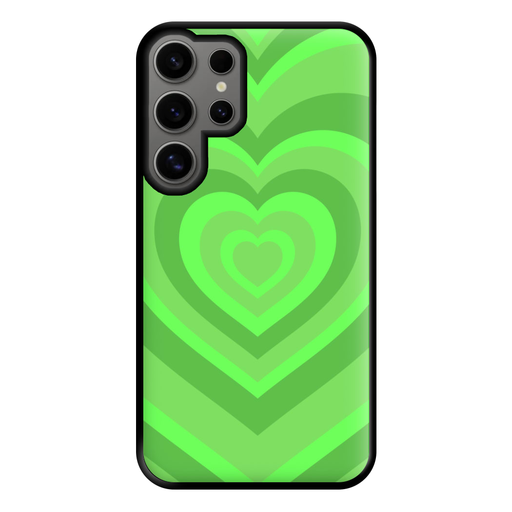 Green - Colourful Hearts Phone Case for Galaxy S24 Ultra