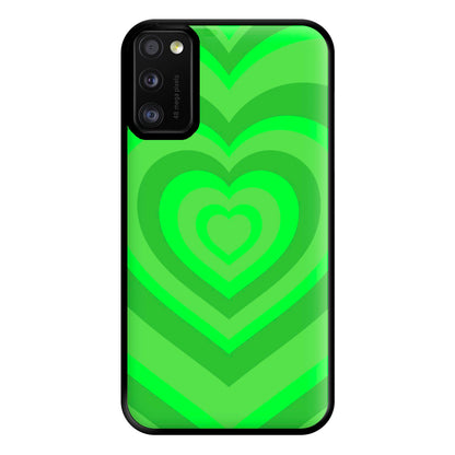 Green - Colourful Hearts Phone Case for Galaxy A41