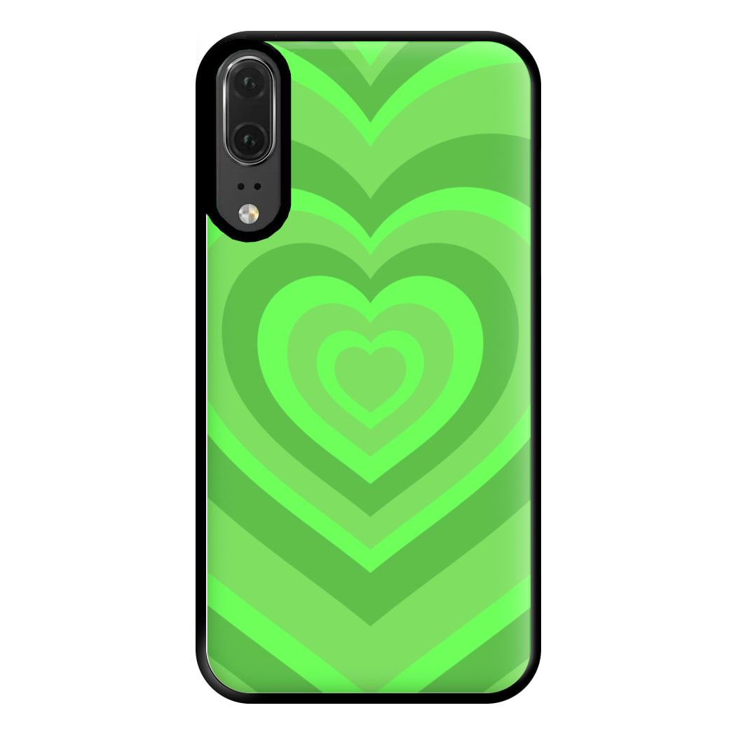 Green - Colourful Hearts Phone Case for Huawei P20