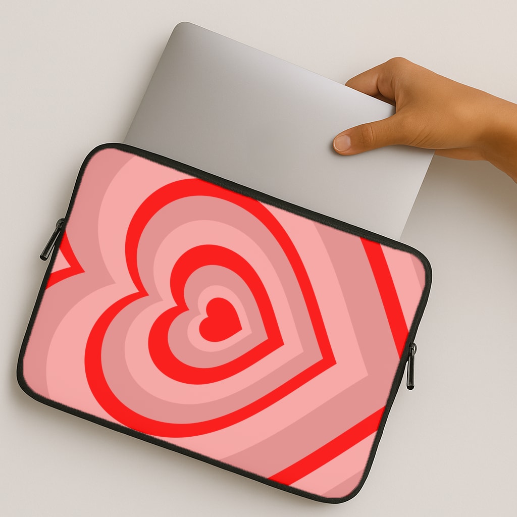 Red - Colourful Hearts MacBook Case