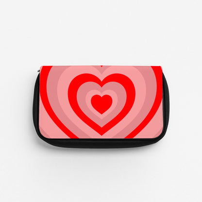 Red - Colourful Hearts Pencil Case