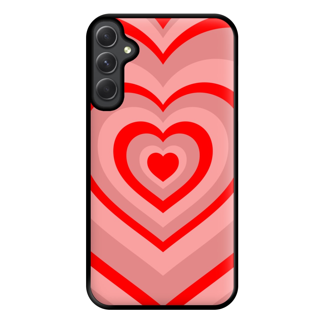 Red - Colourful Hearts Phone Case for Galaxy A54