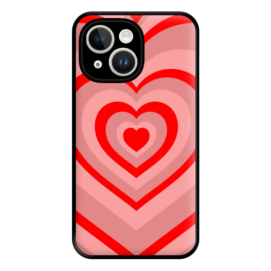 Red - Colourful Hearts Phone Case for iPhone 14 Plus