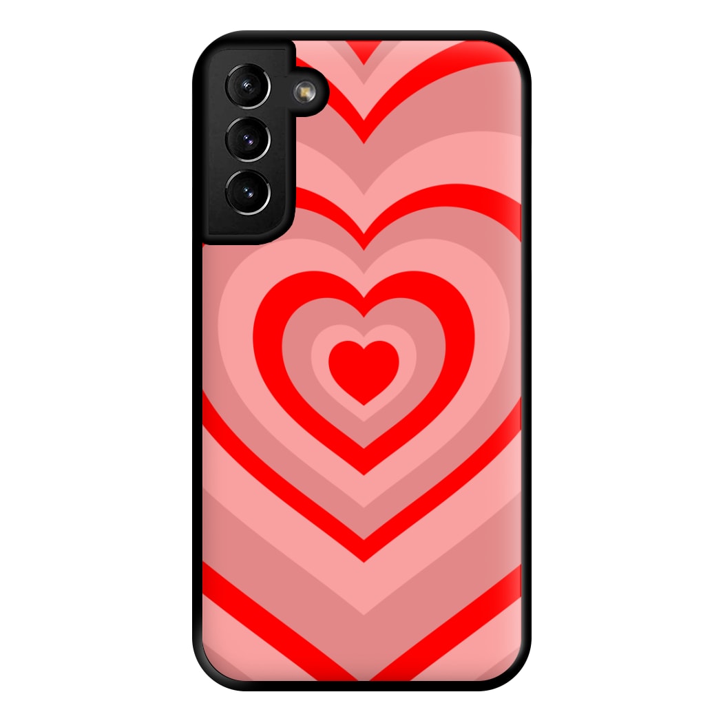 Red - Colourful Hearts Phone Case for Galaxy S21 Plus