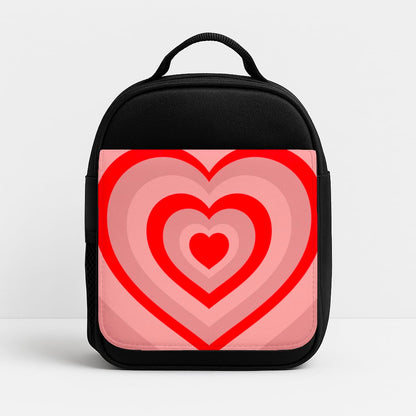 Red - Colourful Hearts Insulated Lunchbox