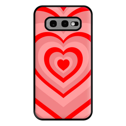 Red - Colourful Hearts Phone Case for Galaxy S10e