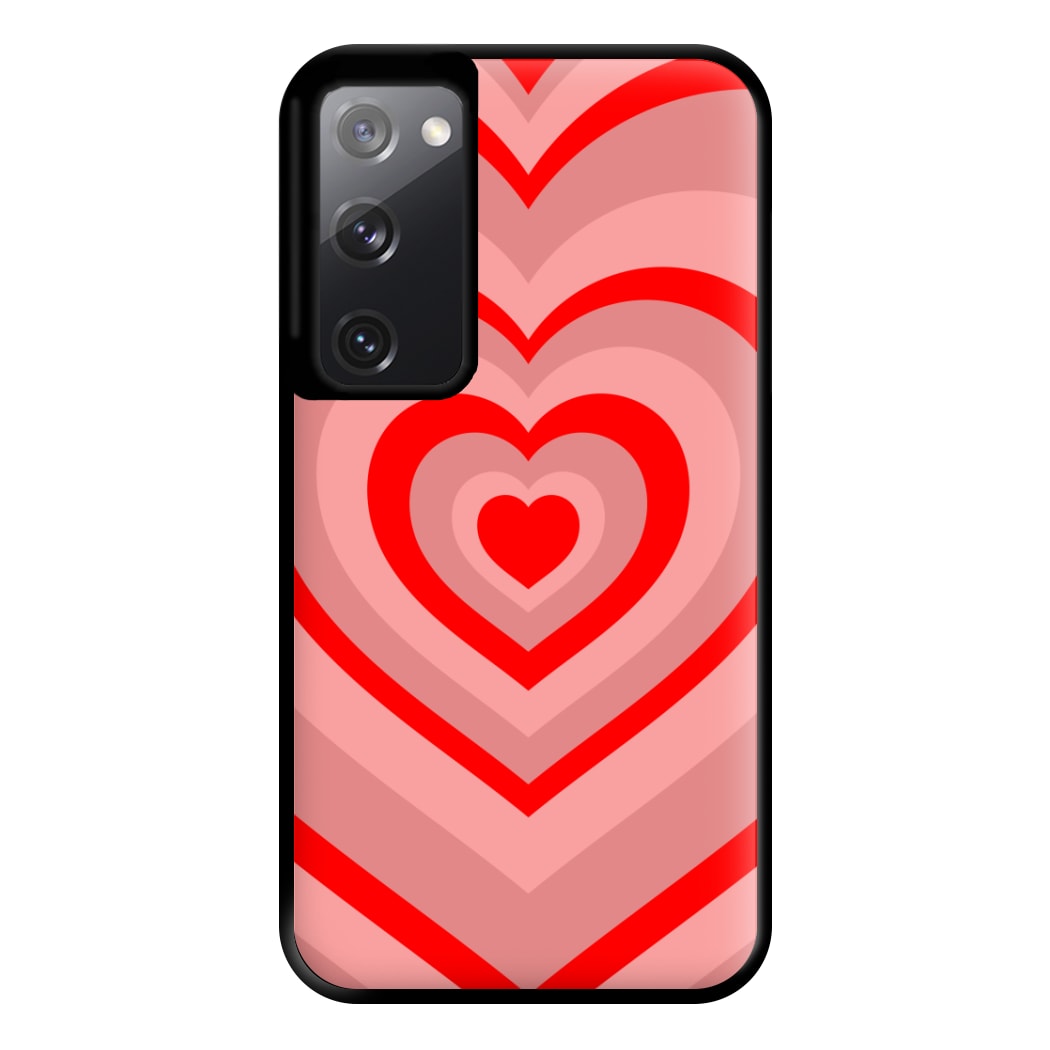 Red - Colourful Hearts Phone Case for Galaxy S20FE