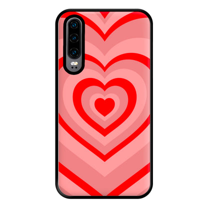 Red - Colourful Hearts Phone Case for Huawei P30