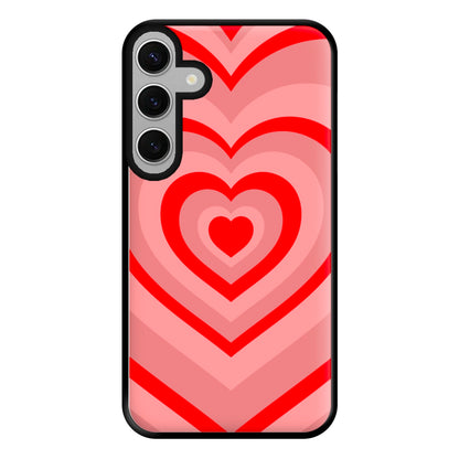 Red - Colourful Hearts Phone Case for Galaxy S24FE