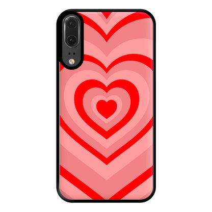 Red - Colourful Hearts Phone Case for Huawei P20