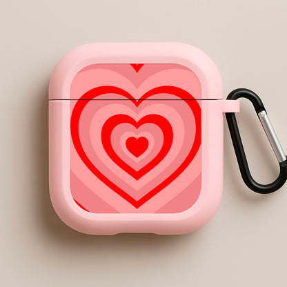 Red - Colourful Hearts Pink AirPods Case