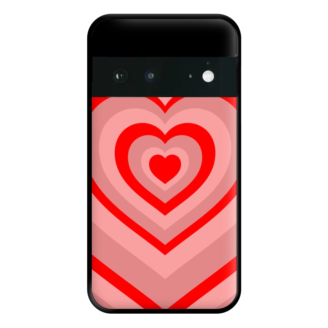 Red - Colourful Hearts Phone Case for Google Pixel 6a