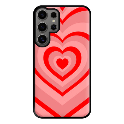 Red - Colourful Hearts Phone Case for Galaxy S24 Ultra