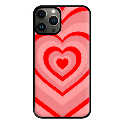 Red - Colourful Hearts Phone Case for iPhone 13 Pro Max