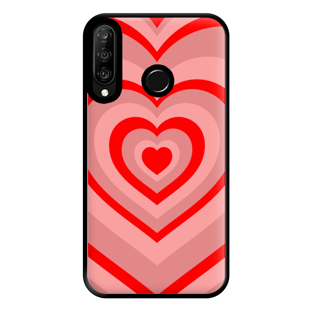 Red - Colourful Hearts Phone Case for Huawei P30 Lite