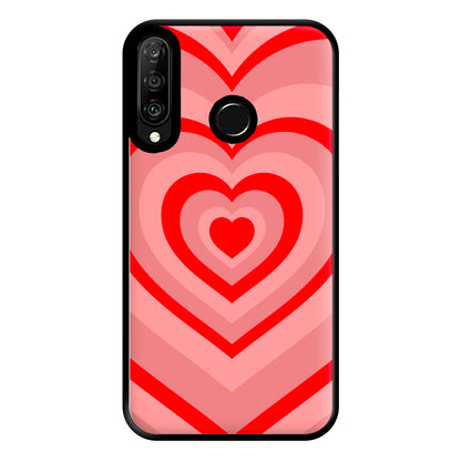 Red - Colourful Hearts Phone Case for Huawei P30 Lite