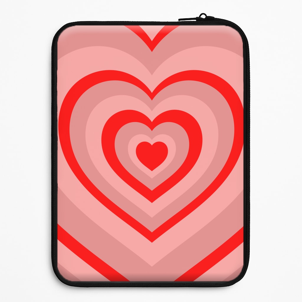 Red - Colourful Hearts Laptop Sleeve
