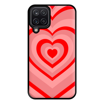 Red - Colourful Hearts Phone Case for Galaxy A12