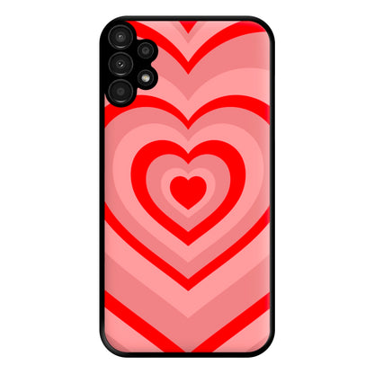 Red - Colourful Hearts Phone Case for Galaxy A13