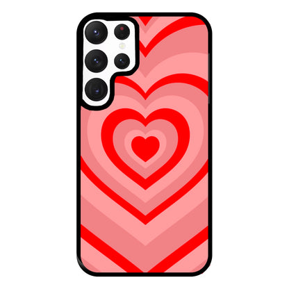 Red - Colourful Hearts Phone Case for Galaxy S22 Ultra