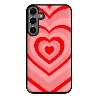 Red - Colourful Hearts Phone Case for Galaxy S23FE