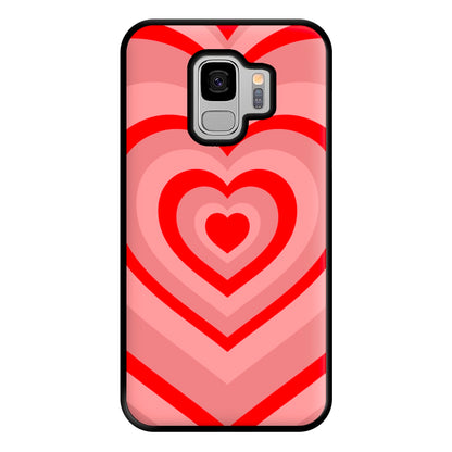 Red - Colourful Hearts Phone Case for Galaxy S9 Plus